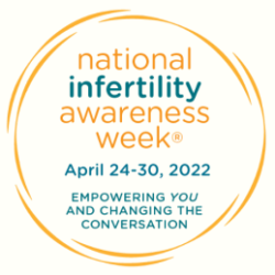 NIAW 2022 graphic for National Infertility Awareness Week 2022 at RSC of the San Francisco Bay Area