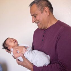 Father Robert holds his young baby R.J., who was born using a donor egg | RSC of the San Francisco Bay Area
