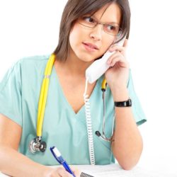 Nurse-on-phone | RSC Bay Area