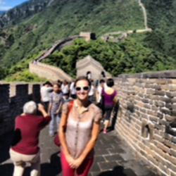 Dr. Hinckley takes in the Great Wall of China before an IVF conference. 